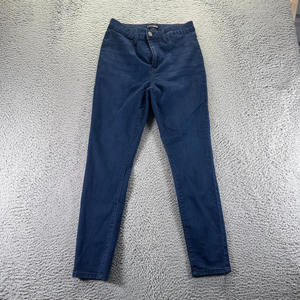 Fashion Nova Jeans Womens 28x28 Blue Cotton Denim Skinny Workwear Faded Travel